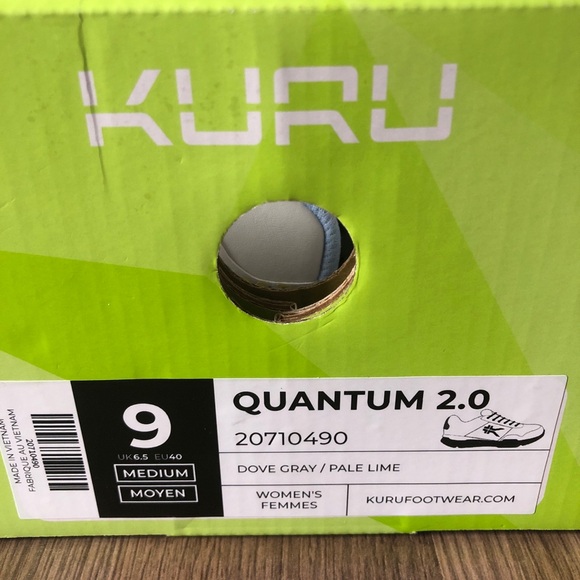 KURU Quantum 2 Dove Gray-Pale Lime-2.0 Sneakers Size 9 Medium Shoes - Picture 13 of 17